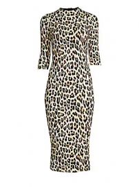 Alice   Olivia - Delora Leopard Bodycon Dress at Saks Fifth Avenue