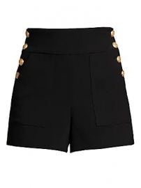 Alice   Olivia - Donald Side-Button Shorts at Saks Fifth Avenue