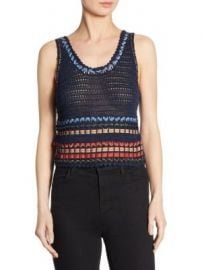 Alice   Olivia - Dorian Ribbon Cropped Tank Top at Saks Fifth Avenue