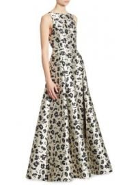 Alice   Olivia - Drea Floral-Print Pleated A-Line Gown at Saks Fifth Avenue