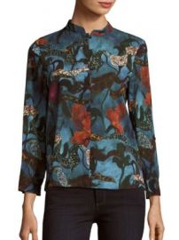 Alice   Olivia - Eloise Printed Blouse at Saks Off 5th