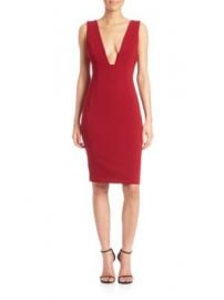 Alice   Olivia - Esmira Deep V-Neck Dress at Saks Fifth Avenue