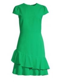 Alice   Olivia - Fable Asymmetric Ruffle Short-Sleeve Dress at Saks Fifth Avenue