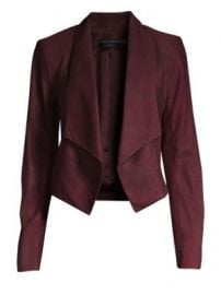 Alice   Olivia - Harvey Shawl Collar Suede Jacket at Saks Fifth Avenue