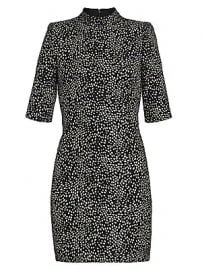 Alice   Olivia - Inka Strong-Shoulder Mockneck Dress at Saks Fifth Avenue