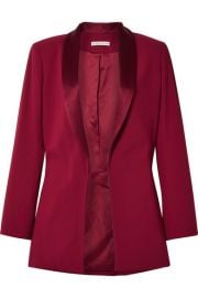 Alice   Olivia - Jace oversized satin-trimmed crepe blazer at Net A Porter