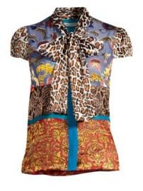 Alice   Olivia - Jeannie Bow-Collar Blouse at Saks Fifth Avenue