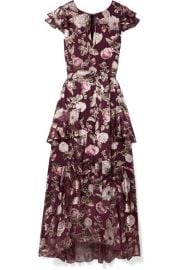 Alice   Olivia - Jenny tiered floral-print fil coup   chiffon maxi dress at Net A Porter