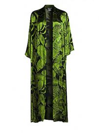 Alice   Olivia - Kalena Long Draped Open Front Caftan at Saks Fifth Avenue