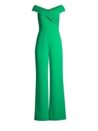 Alice   Olivia - Kaye Wrap Shoulder Jumpsuit at Saks Fifth Avenue