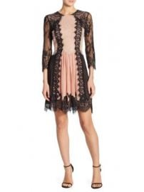 Alice   Olivia - Kaylen Lace Fit-And-Flare Dress at Saks Fifth Avenue