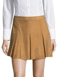 Alice   Olivia - Leather Suede Skirt at Saks Off 5th