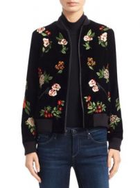 Alice   Olivia - Lonnie Cropped Bomber Jacket at Saks Fifth Avenue