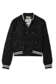 Alice   Olivia   Lonnie embellished silk-chiffon bomber jacket at Net A Porter