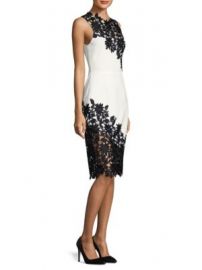 Alice   Olivia - Margy Lace-Trimmed Dress at Saks Fifth Avenue