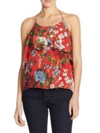 Alice   Olivia - Marybeth Ruffle Silk Top at Saks Off 5th