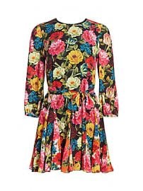 Alice   Olivia - Mina Floral Godet Dress at Saks Fifth Avenue