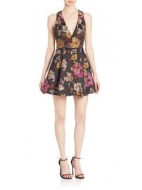 Alice   Olivia - Mollie Fit- -Flare Dress at Saks Off 5th