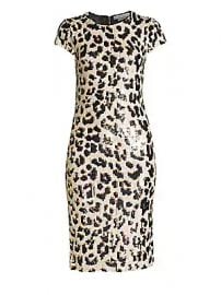 Alice   Olivia - Nat Leopard Print Sequin Dress at Saks Fifth Avenue