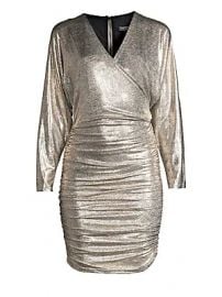 Alice   Olivia - Pace Batwing-Sleeve Drape Dress at Saks Fifth Avenue