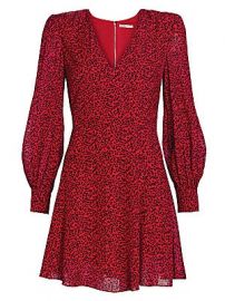 Alice   Olivia - Polly Leopard Print Faux Wrap Mini Dress at Saks Fifth Avenue