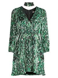 Alice   Olivia - Rita Blouson Sleeve Print Dress at Saks Fifth Avenue