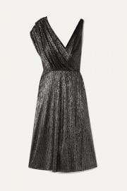 Alice   Olivia - Roxy wrap-effect draped Lurex dress at Net A Porter