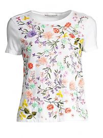 Alice   Olivia - Rylyn Embellished Floral T-Shirt at Saks Fifth Avenue