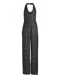 Alice   Olivia - Salem Embellished Cowled Halterneck Jumpsuit at Saks Fifth Avenue