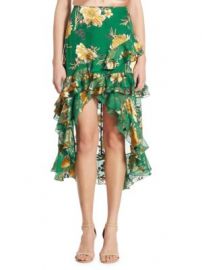 Alice   Olivia - Sasha Hi-Lo Tiered Ruffled Skirt at Saks Fifth Avenue