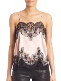 Alice   Olivia - Sondra Lace Trim Camisole at Saks Fifth Avenue