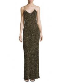 Alice   Olivia - Stila Embellished Side Slit Gown at Saks Fifth Avenue