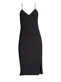 Alice   Olivia - Stila Fitted Side Slit Midi Dress at Saks Fifth Avenue