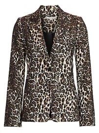 Alice   Olivia - Toby Leopard Print Fitted Blazer at Saks Fifth Avenue