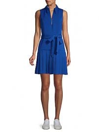 Alice   Olivia - Yoko Zip Front Pleated Dress at Saks Off 5th