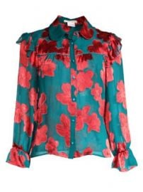 Alice   Olivia - Ziggy Ruffled Floral Shirt at Saks Fifth Avenue