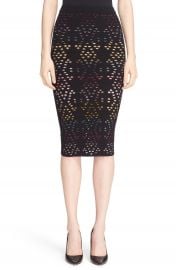 Alice   Olivia   x27 Ani  x27  Multicolor Pointelle Knit Pencil Skirt   Nordstrom at Nordstrom