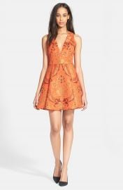 Alice   Olivia  Mollie  Pleated Fit   Flair Dress at Nordstrom