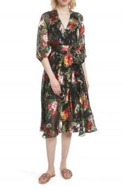 Alice   Olivia Abney Floral Wrap Shirtdress at Nordstrom