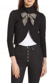 Alice   Olivia Addison Embellished Bow Crop Jacket   Nordstrom at Nordstrom