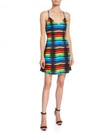 Alice   Olivia Alves Cross-Back Flare Dress at Neiman Marcus