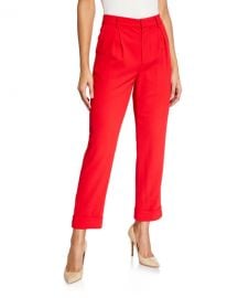 Alice   Olivia Ardell High-Waist Pleated Pants at Neiman Marcus