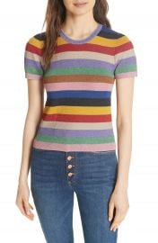 Alice   Olivia Baylor Stripe Top at Nordstrom