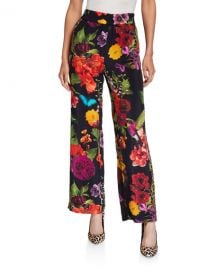 Alice   Olivia Benny Smocked Waistband Pants at Neiman Marcus