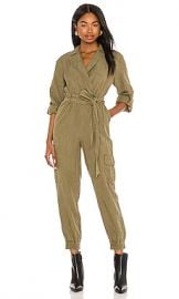 Alice   Olivia Bessie Jumpsuit in Olive from Revolve com at Revolve