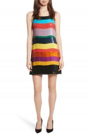 Alice   Olivia Bridget Striped Sequin Slipdress at Nordstrom