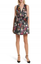 Alice   Olivia Daralee Bow Front Party Dress at Nordstrom