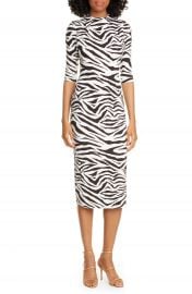 Alice   Olivia Delora Animal Print Mock Neck Dress   Nordstrom at Nordstrom