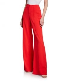 Alice   Olivia Dylan Clean High-Waist Wide-Leg Pants at Neiman Marcus