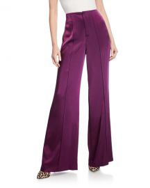 Alice   Olivia Dylan High-Waist Wide-Leg Pants at Neiman Marcus